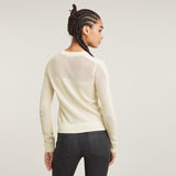 G-STAR Outlet Pointelle Knitted Sweater White