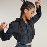 G-STAR Outlet Holiday Cropped Shirt Dark blue