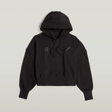 G-STAR Outlet G-Script Oversized Hooded Sweater Black