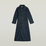 G-STAR Outlet Long Biker Trench Dark blue