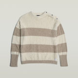 G-STAR Outlet Fuzzy Stripe Loose Knitted Sweater Multi color