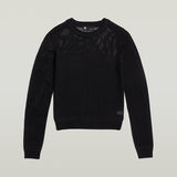 G-STAR Outlet Jersey Pointelle Negro