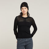 G-STAR Outlet Jersey Pointelle Negro