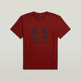 G-STAR Outlet Masks Graphic T-Shirt Red