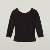 G-STAR Outlet Top Low Back Slim 3\4 Sleeve Negro