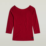 G-STAR Outlet Low Back Slim  3\4 Sleeve Top Red