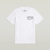 G-STAR Outlet Topography Chest Graphic Slim T-Shirt White