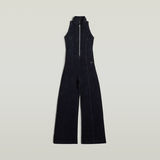 G-STAR Outlet Wide Leg Velvet Jumpsuit Dark blue