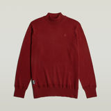 G-STAR Outlet Premium Core Mock Neck Knitted Sweater Red
