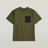 G-STAR Outlet Woven Mix Pocket Loose T-Shirt Green