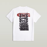 G-STAR Outlet Scaffolding Back Graphic T-Shirt White