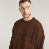 G-STAR Outlet Chenille G-Script Loose Sweater Brown