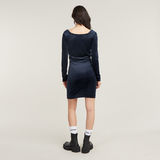 G-STAR Outlet Velvet Slim Dress Dark blue