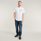 G-STAR Outlet Topography Chest Graphic Slim T-Shirt White