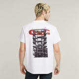 G-STAR Outlet Scaffolding Back Graphic T-Shirt White