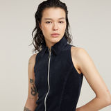 G-STAR Outlet Wide Leg Velvet Jumpsuit Dark blue