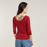 G-STAR Outlet Low Back Slim  3\4 Sleeve Top Red