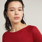 G-STAR Outlet Low Back Slim  3\4 Sleeve Top Red