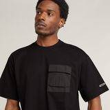 G-STAR Outlet Woven Mix Pocket Loose T-Shirt Black