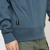 G-STAR Outlet Premium Core Turtle Knitted Sweater Medium blue