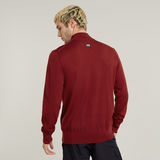 G-STAR Outlet Premium Core Mock Neck Knitted Sweater Red