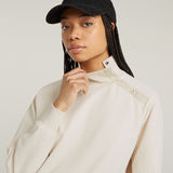 G-STAR Outlet Asymmetric Button Mock Sweater White