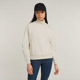 G-STAR Outlet Asymmetric Button Mock Sweater White