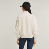 G-STAR Outlet Asymmetric Button Mock Sweater White