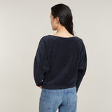 G-STAR Outlet Batwing Velvet Loose Sweater Dark blue