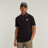 G-STAR Outlet Chest Logo Striped Polo Black