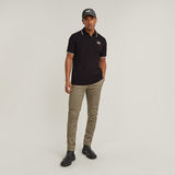 G-STAR Outlet Chest Logo Striped Polo Black