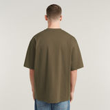 G-STAR Outlet Camiseta Old Skool Logo Boxy Marrón