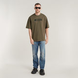 G-STAR Outlet Camiseta Old Skool Logo Boxy Marrón