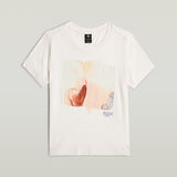 G-STAR Outlet Abstract Water Color Print Top White