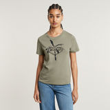 G-STAR Outlet Summer Graphic Top Green