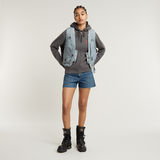 G-STAR Outlet Chest Graphic Hooded Zip Thru Sweater Grey