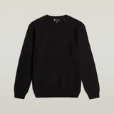 G-STAR Outlet Zig-Zag Structure Knitted Sweater Black