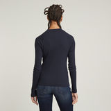 G-STAR Outlet Slim Rib Mock Top Dark blue