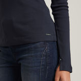 G-STAR Outlet Slim Rib Mock Top Dark blue