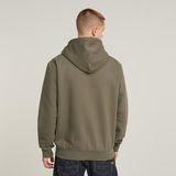 G-STAR Outlet Old Skool Logo Hooded Sweater Brown