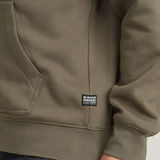 G-STAR Outlet Old Skool Logo Hooded Sweater Brown