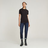 G-STAR Outlet Chest Logo Optic Slim Top Black