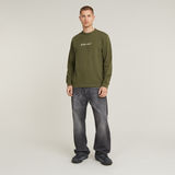 G-STAR Outlet G-Script Logo Sweater Green