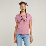 G-STAR Outlet Summer Graphic Top Pink