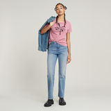 G-STAR Outlet Summer Graphic Top Pink