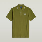 G-STAR Outlet Chest Logo Striped Polo Green