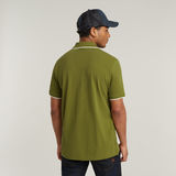 G-STAR Outlet Chest Logo Striped Polo Green