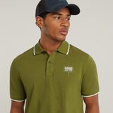 G-STAR Outlet Chest Logo Striped Polo Green