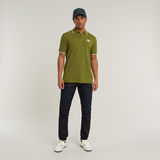 G-STAR Outlet Chest Logo Striped Polo Green