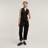 G-STAR Outlet Cargo Pants Cord 3D Boyfriend Black